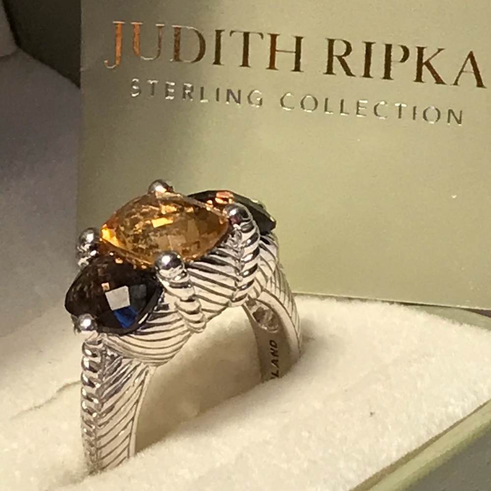 JUDITH RIPKA THREE STONE RING
